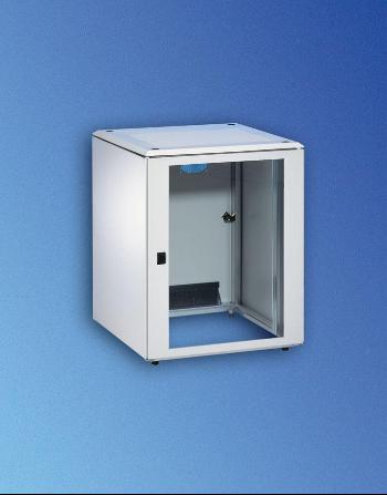 Шкаф напольный "Smaract" 24U D800, стеклянная дверь, 2 экструдера Т-слот, RAL 7035