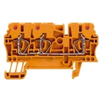 Клеммная колодка пружинная ZDU 2.5/3AN OR на дин-рейку оранжевая (100шт)