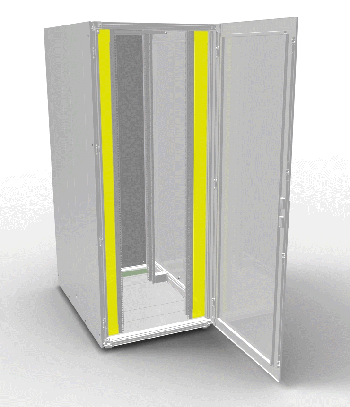 Вертикальные панели-заглушки в стационарные шкафы DCM, W800xH2000мм для разделения воздушных потоков