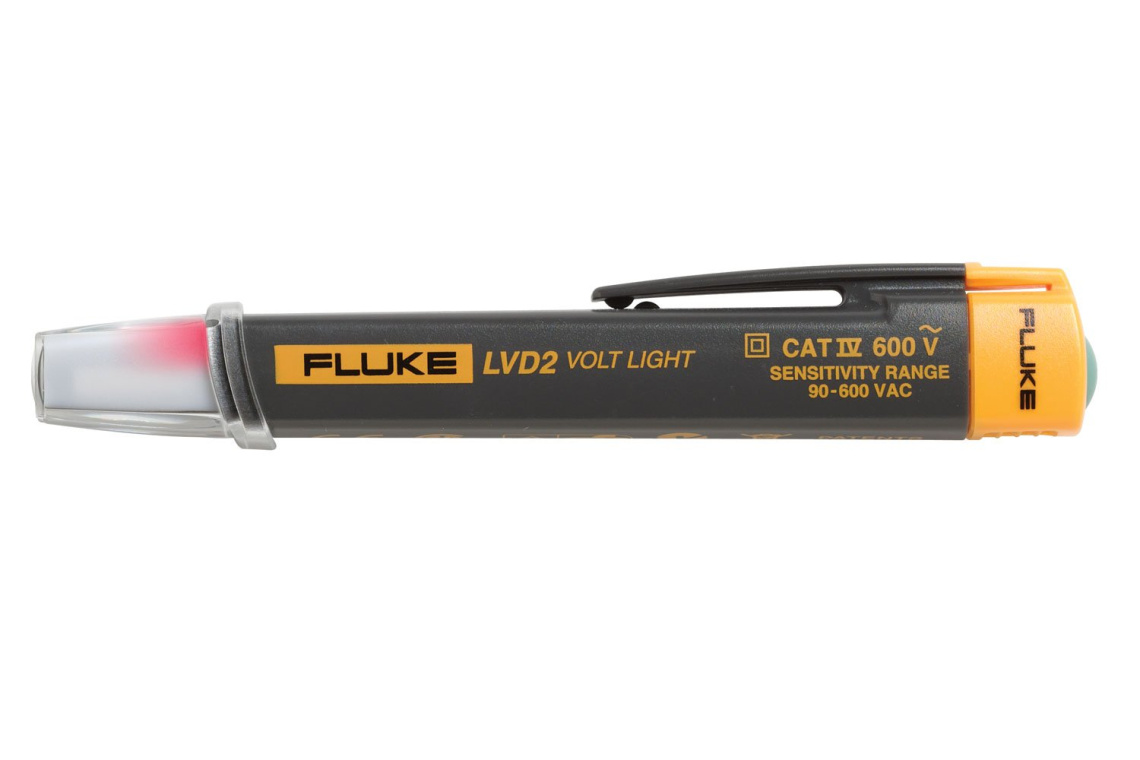 Бесконтактный индикатор напряжения Fluke LVD2 от 90В до 600В со светодиодным фонариком