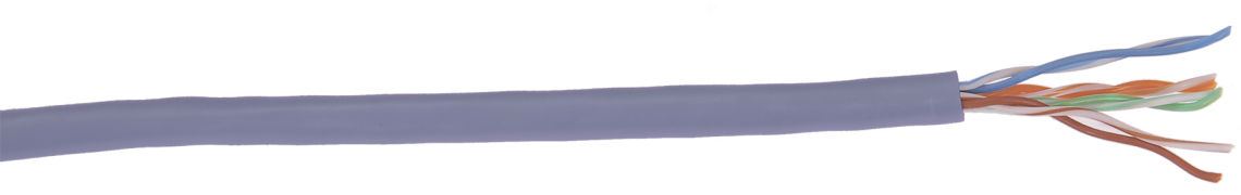 Кабель витая пара U/UTP кат. 5E 4×2×24AWG solid LSZH 305м фиолетовый