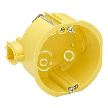 Монт. коробка - 1 пост - скрытый монтаж - желтый - 68/47 мм