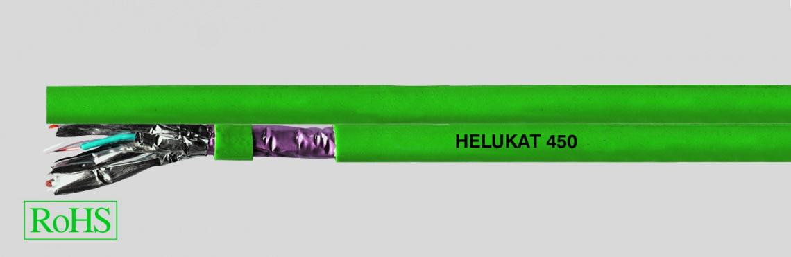 Кабель 4-парный S/FTP FRNC, Solid,  6 кат,, 450MHz, зелёный