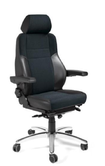 Кресло оператора Secur 24 Basic, armrests, black fabric, headrest