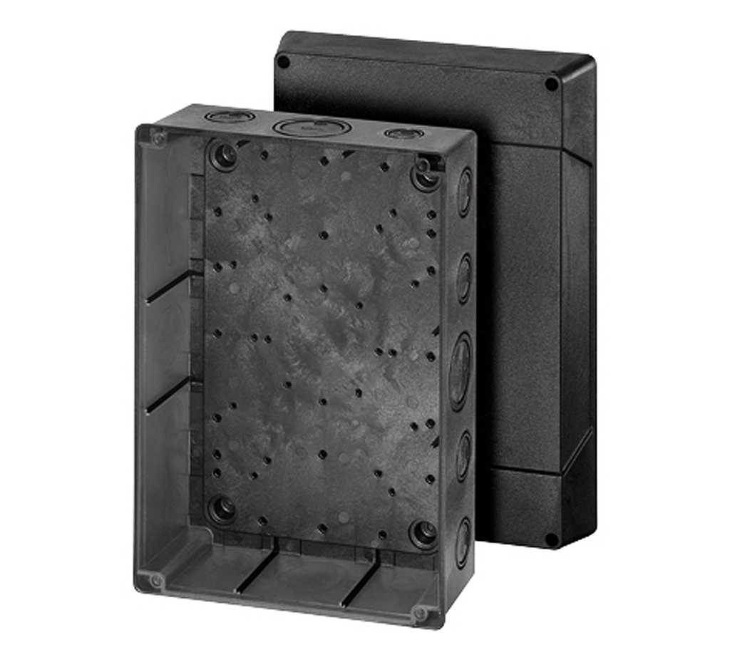 KF 5500- Коробка ответвительная, IP 65, размер 310х210х116, цвет черный, материал полистирол, опрессовка на 16 вводов M25/32/40/50 до 50 кв.мм, без клеммы