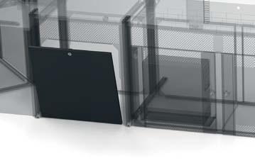 Шкаф для ПК Dacobas Advanced H600 W400 D600 , RAL 7021, стеклянная дверь