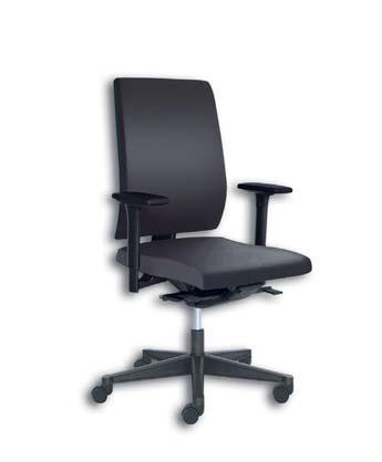 Кресло оператора Swivel chair Yeah, высокая спинка, подлокотники, обивка - ткань New wool Fame F60999 black (200.000 циклов)