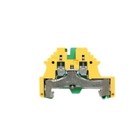 Клеммная колодка винтовая WPE 2.5 N на дин-рейку желто-зеленая