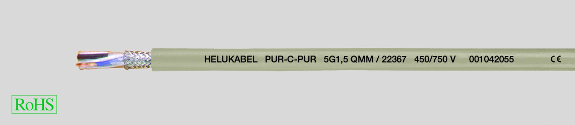Кабель гибкий  для использования в КИПе PUR-C-PUR  2x0,75qmm экранированный