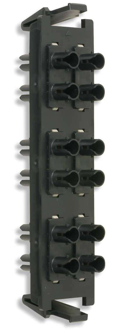 Модуль 6 x ST-дуплексных проходника (12-волокон), чёрный